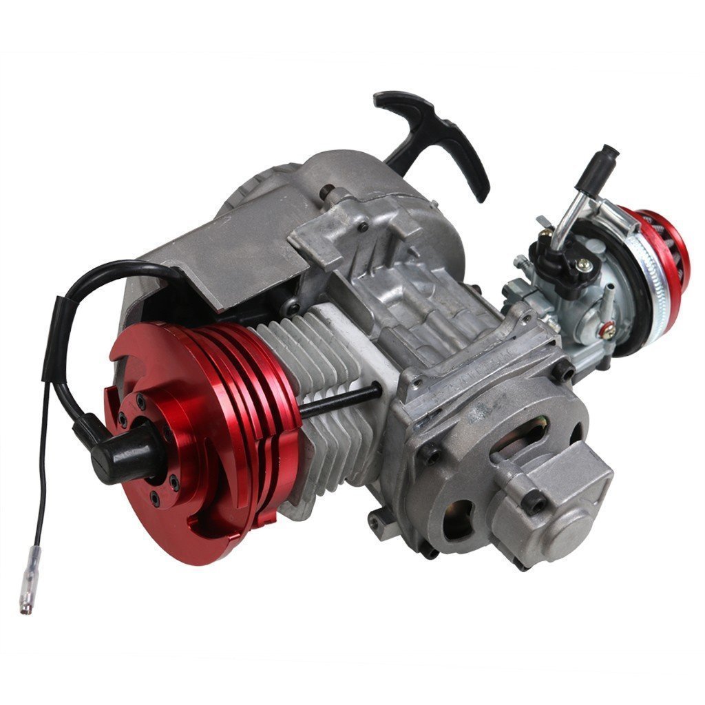 49cc 2 Stroke Engine Motor for Mini Pocket Bike Gas G-Scooter ATV Quad Bicycle (Red)