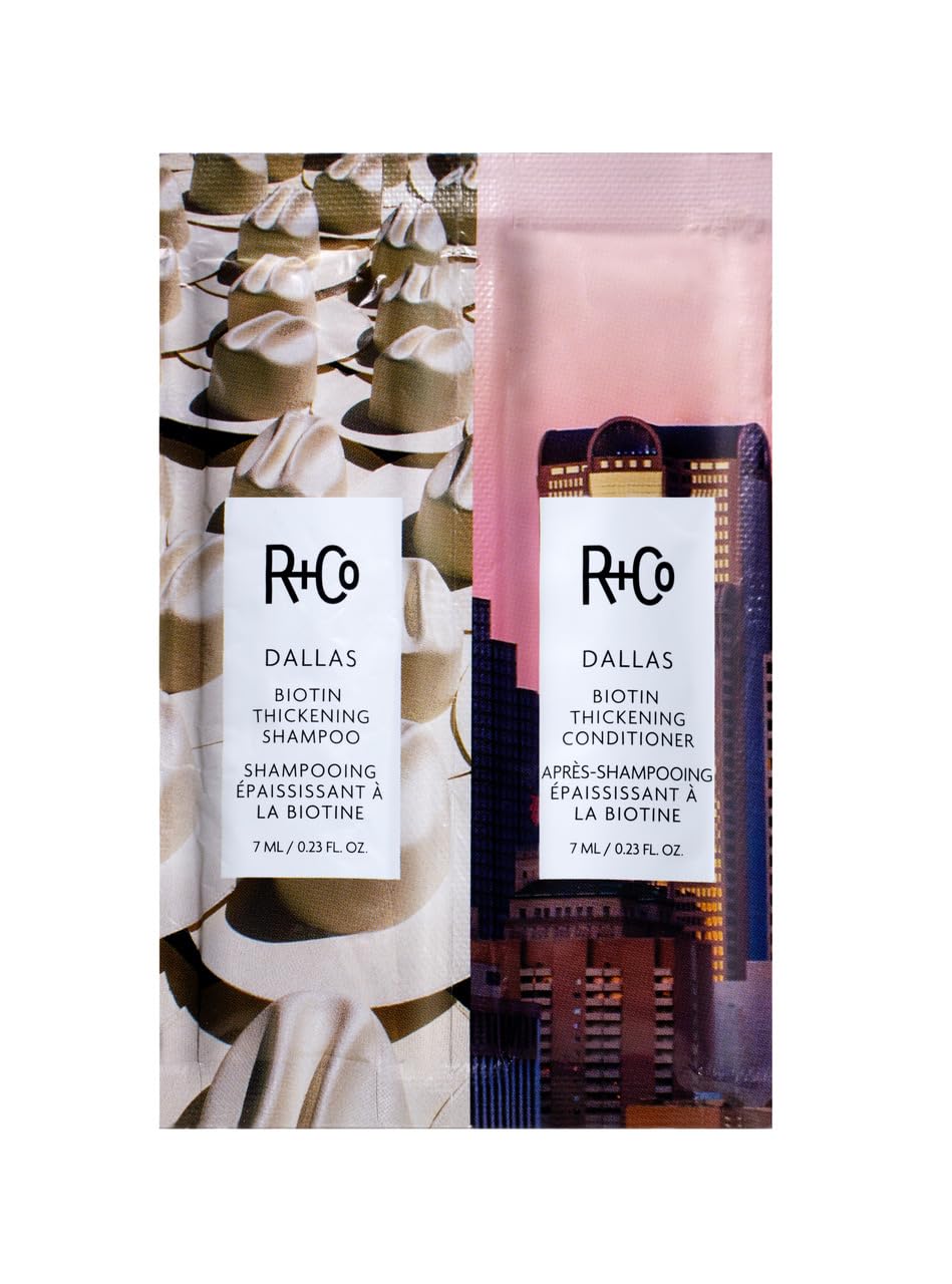 Photo 1 of R+Co Dallas Biotin Thickening Shampoo + Conditioner Set, 14ml