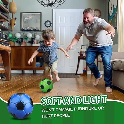 Miniatura 6 de Mini pelotas de fútbol de espuma de 5 pulgadas para interiores mini aros de fútbol, suaves y esponjosos, levantamiento lento, pelotas de piscina,