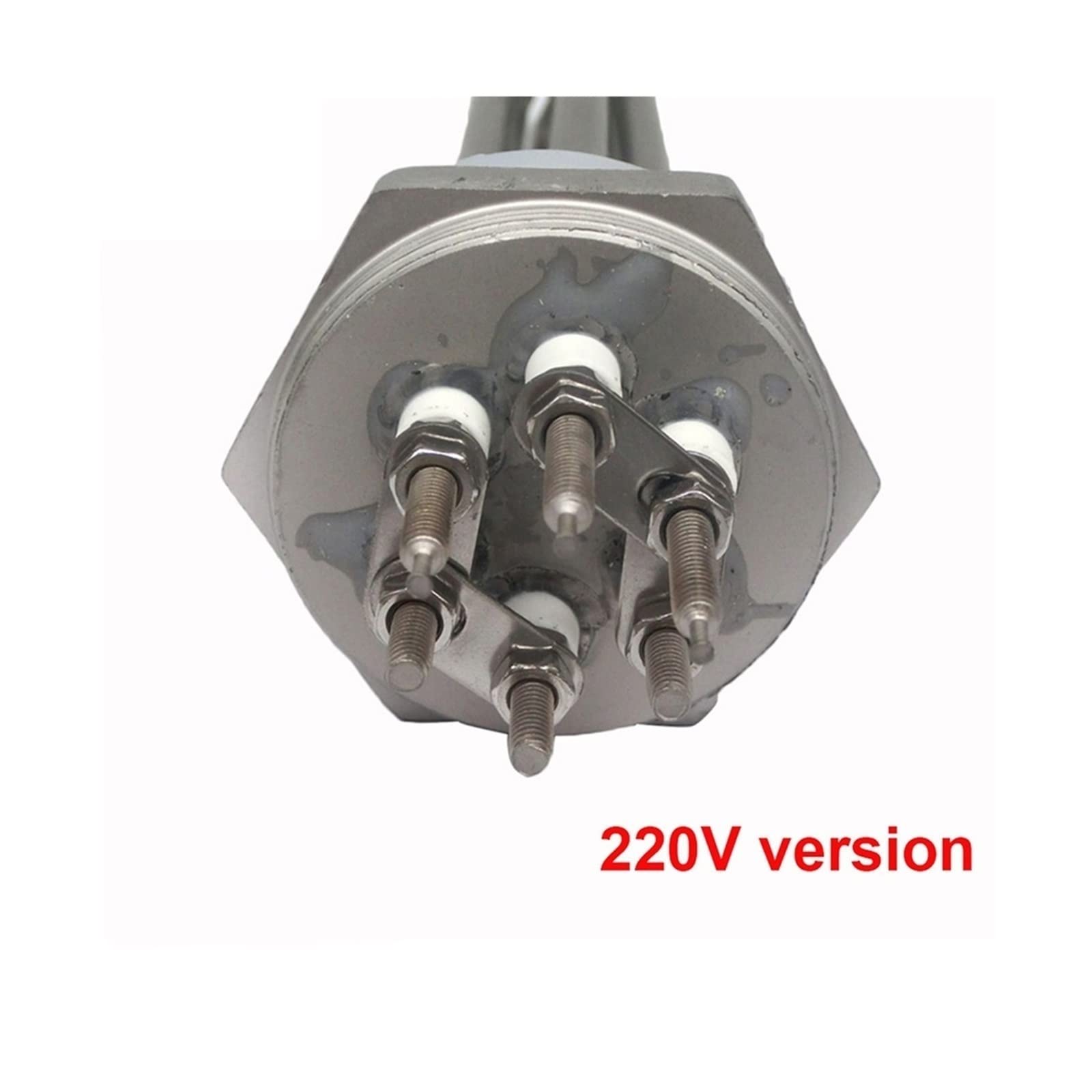 304 Stainless Steel Immersion Heater Element – 220V/380V, DN32 1.2 Inch Thread, 3/4.5/6/9/12KW Options, For Boilers, Tanks, And Water Heating