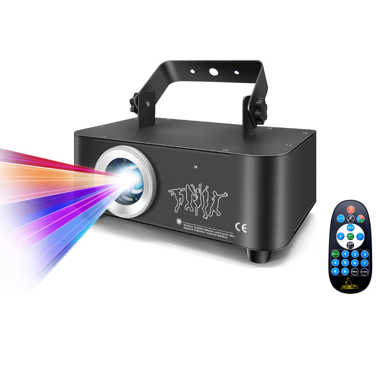 FTVOGUE Oświetlenie Sceniczne RGB, Animacja 3D Oświetlenie Imprezowe DMX512 Dyskotekowe dla DJ-ów z Pilotem Aktywowane Dźwiękiem Automatyczne Uruchamianie na Wesele Klub (UE)