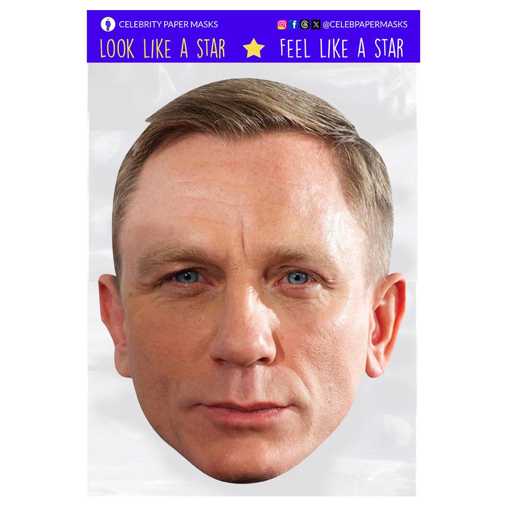 Daniel Craig Mask Celebrity Face Masks Actor