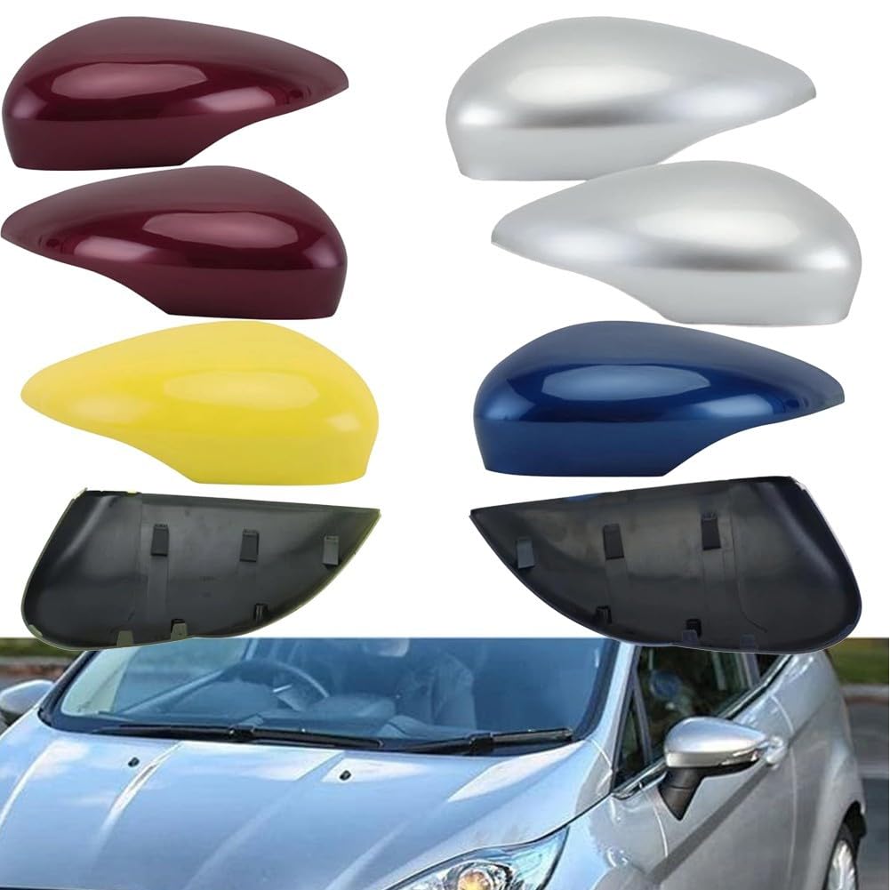 Niceminiwall Applicabile per Ford Fiesta 2008-2017 copertura dello specchietto laterale, guscio per specchietto retrovisore in ABS, parti esterne di ricambio, lati sinistro e destro (viola)