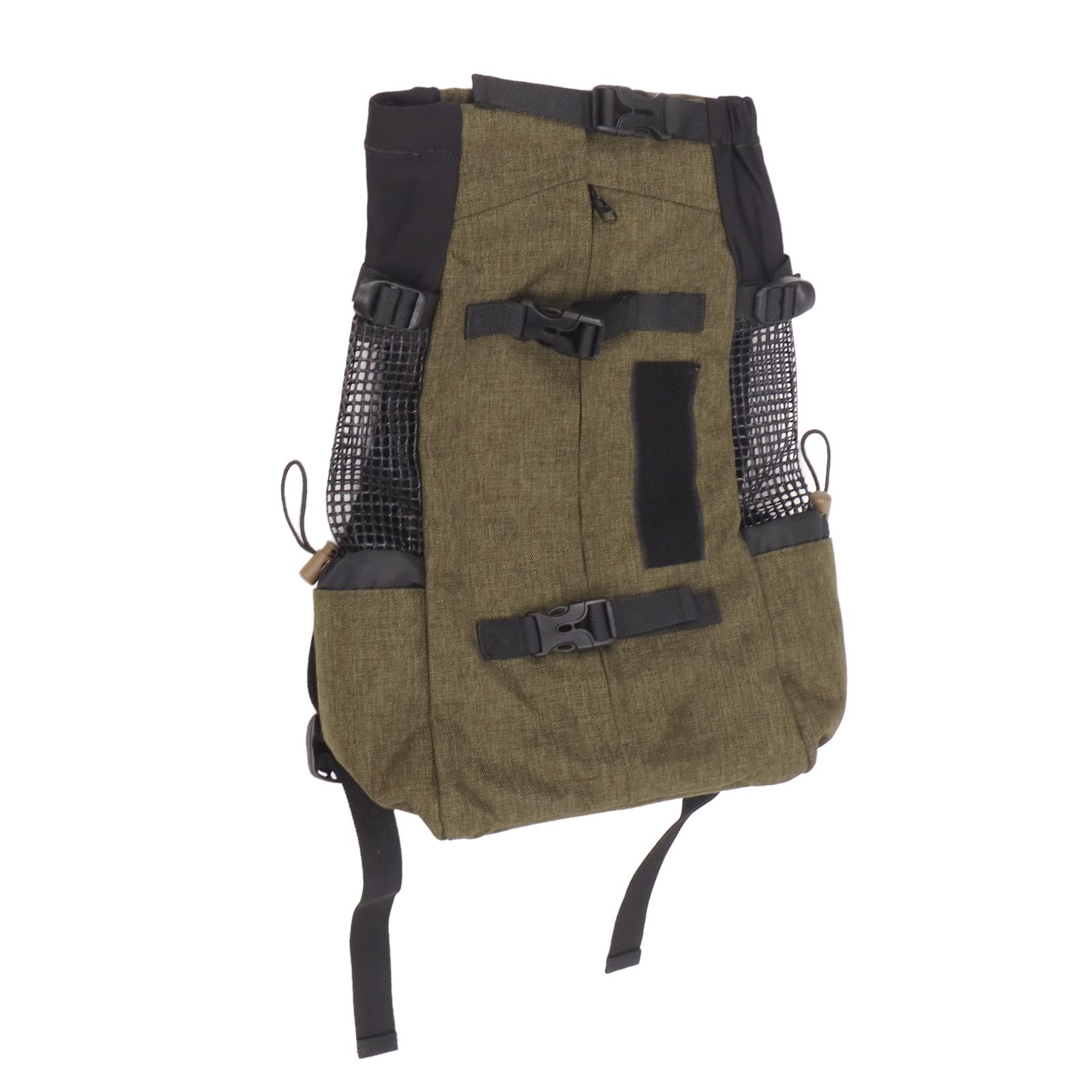Zaino per Cani, Zaino per Animali Domestici Leggero in Nylon Morbido Portatile con Striscia Riflettente per Camminare in Movimento (Erba Verde)