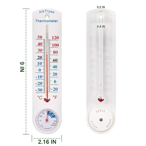 Miniatura 8 de Termómetro higrómetro para exteriores/interiores, medidor de humedad, medidor de temperatura y humedad con Fahrenheit/Celsius ℉/℃ para patio, campo,
