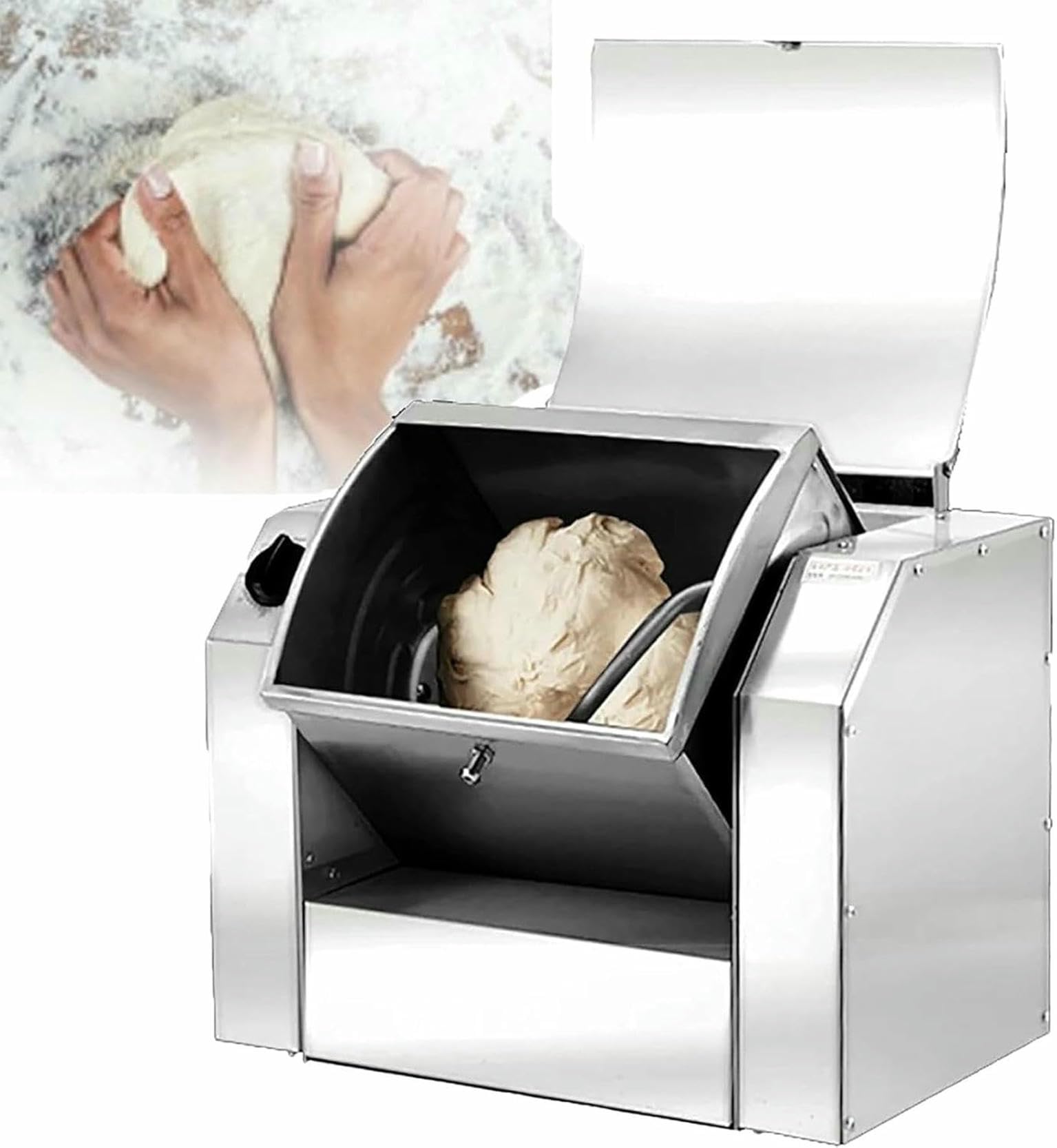 Commercial Kneader 1500 W Electric Blender Flour Kneader Automatic Stainless Steel Flour Blender Of 75 Kg h With