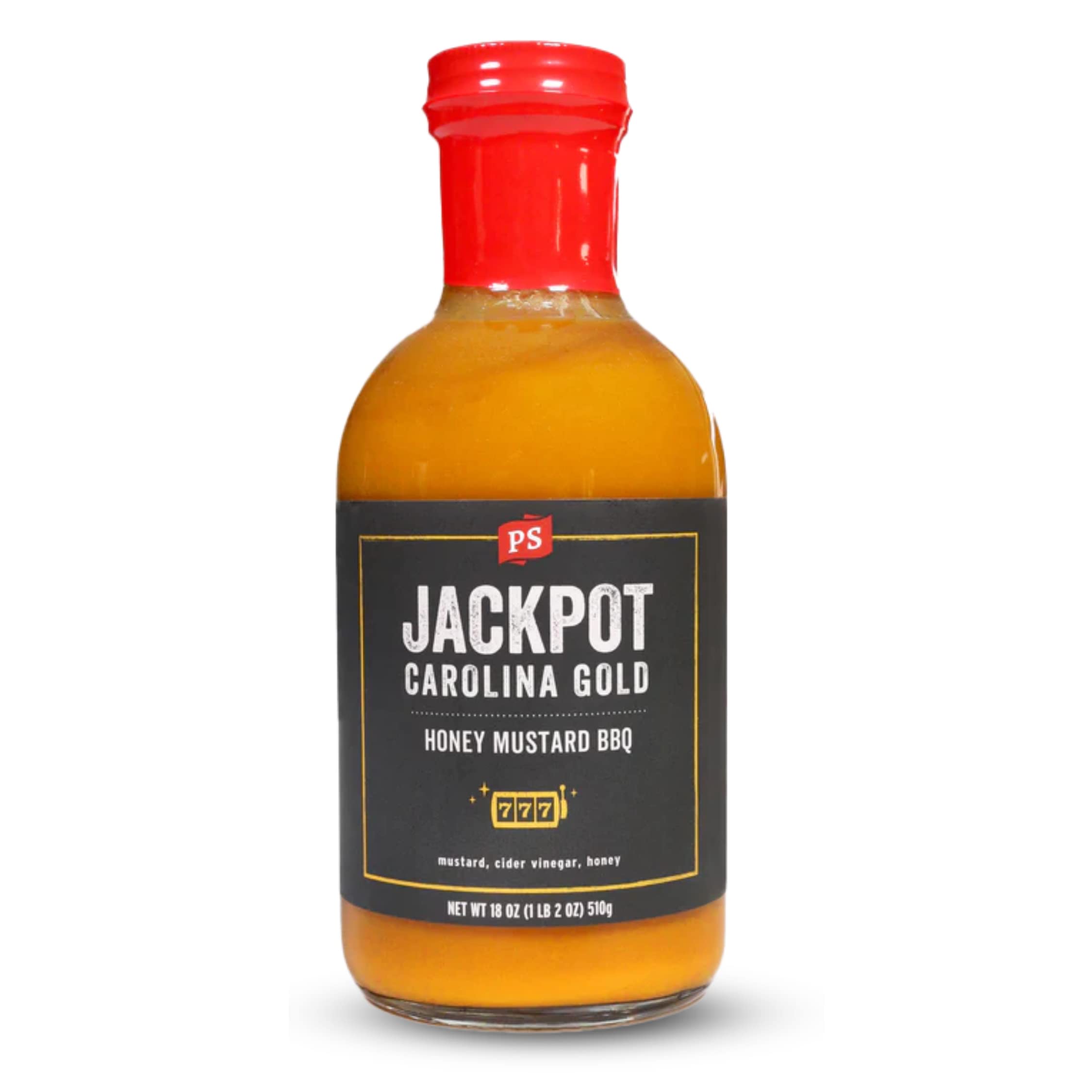 Jackpot Carolina Gold Honey Mustard BBQ Sauce - Tangy and Sweet Marinade, Glaze, Baste, and Dip - All-Purpose Sauce Great for Pulled Pork, Ribs, BBQ Chicken, Wings, Pork Chops, and more