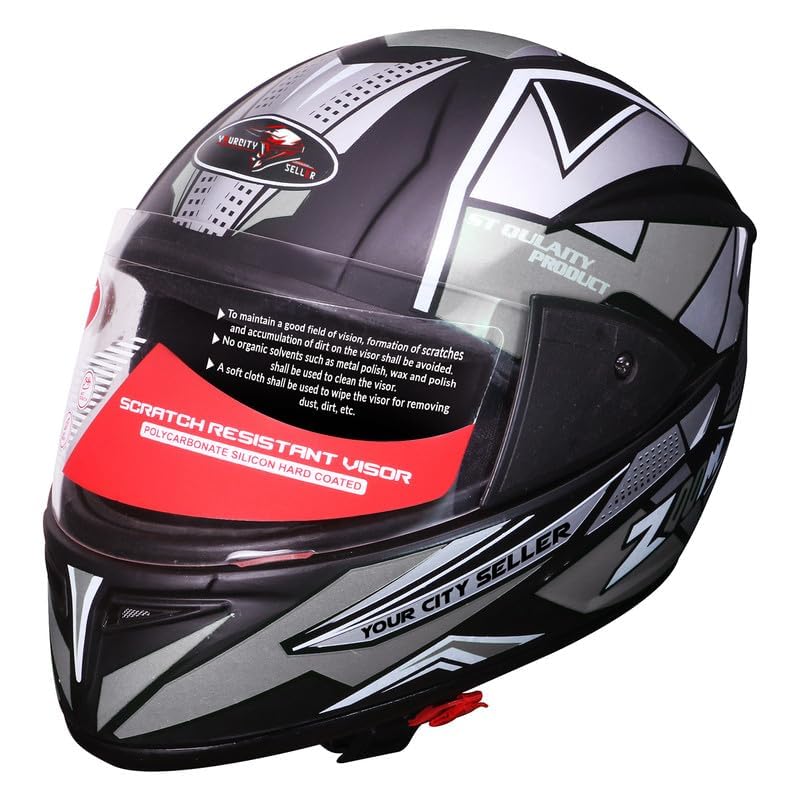 STISS Strong and Durable 2 Jali Pro Stylish Matt Finish Full face Bike Helmet | Scratch Resistance and Silicone Glass Protection --picture-30