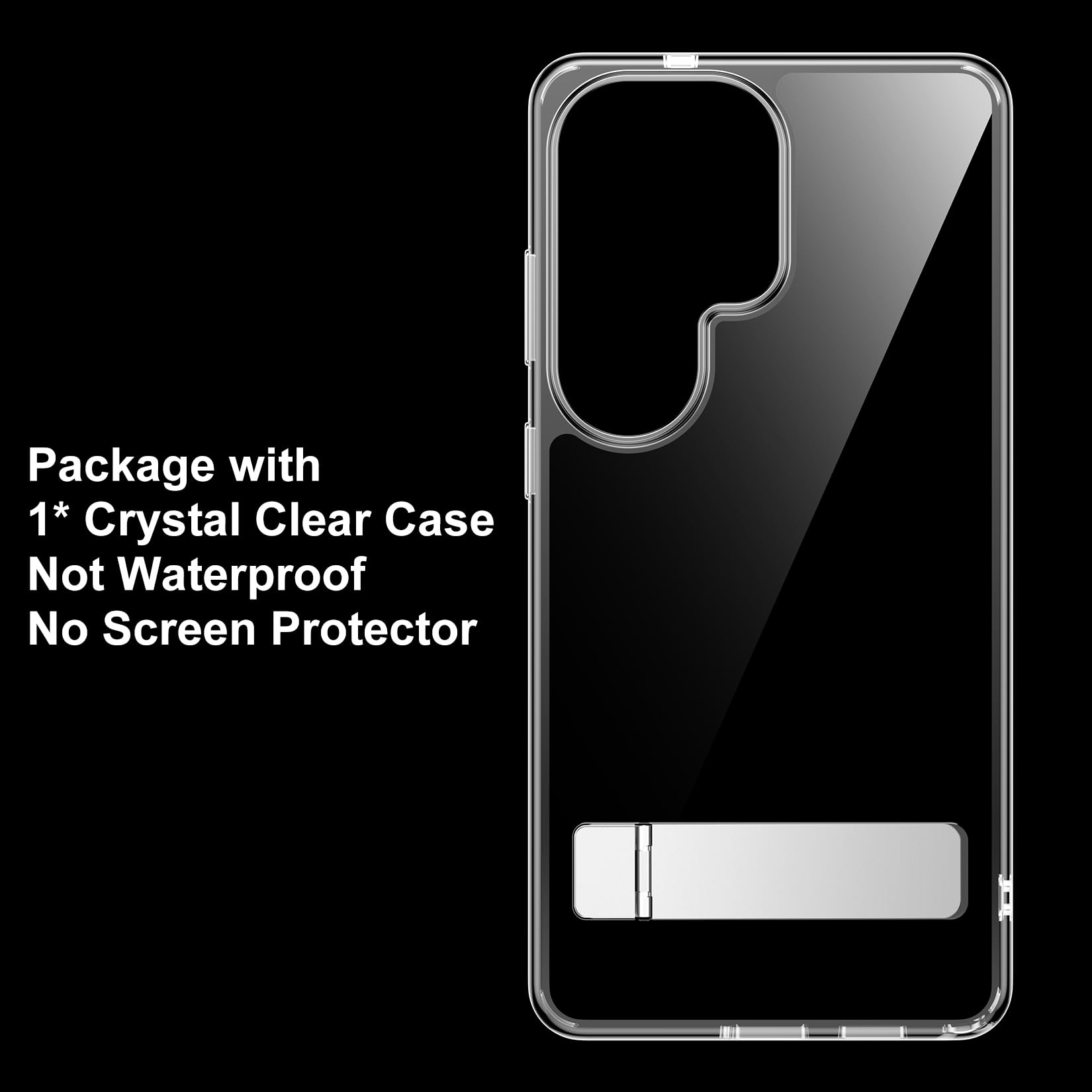 Custodia progettata per Samsung Galaxy S26 Ultra, cavalletto nascosto integrato, protezione contro le cadute di grado militare, non ingiallisce, custodia sottile e sottile per Galaxy S26 Ultra