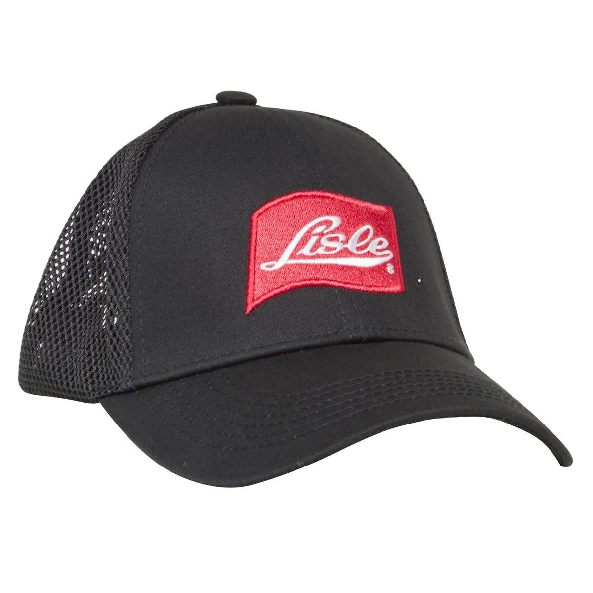 Sombrero de malla lisa negra Lisle 89100 gorra transpirable ligera ajustable