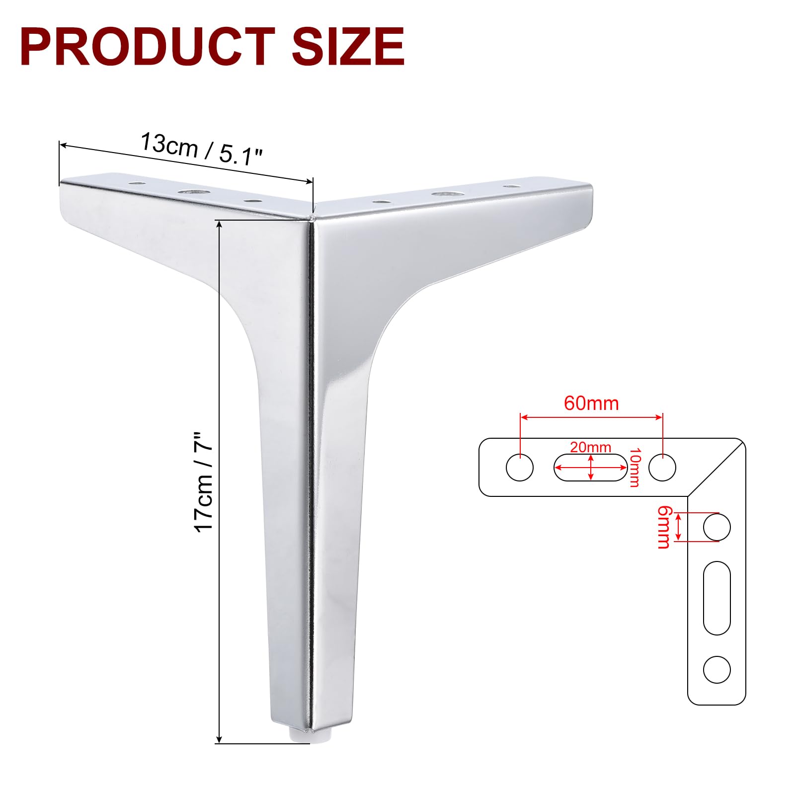 PATIKIL Metal Furniture Legs 7 Inch - Image 2
