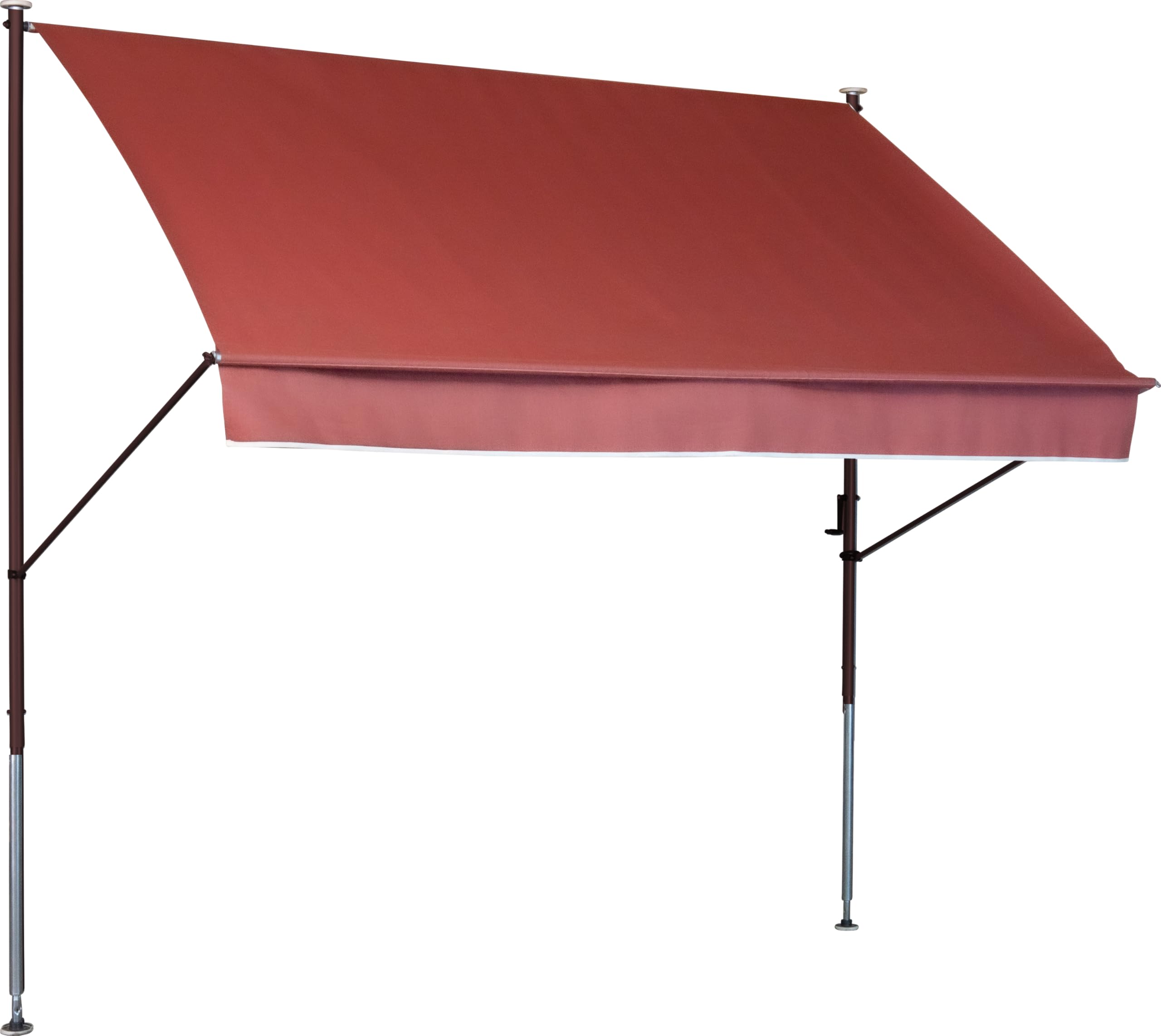 Angerer Klemmmarkise Style mit Handkurbel, Terrasse/Balkon, einfache Montage ohne Bohren, Made in Germany, hochwertiger Stoff, UV-beständig, höhenverstellbar, wasserabweisend, 200 cm Terra