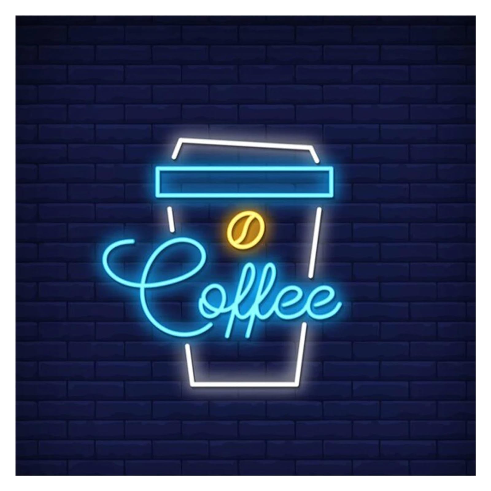 SHOUXI Sign Lamp Coffee Neon Sign Light Dimmable USB Powered for Business Shop Office Home Coffee Store Wall Decor(50cm)