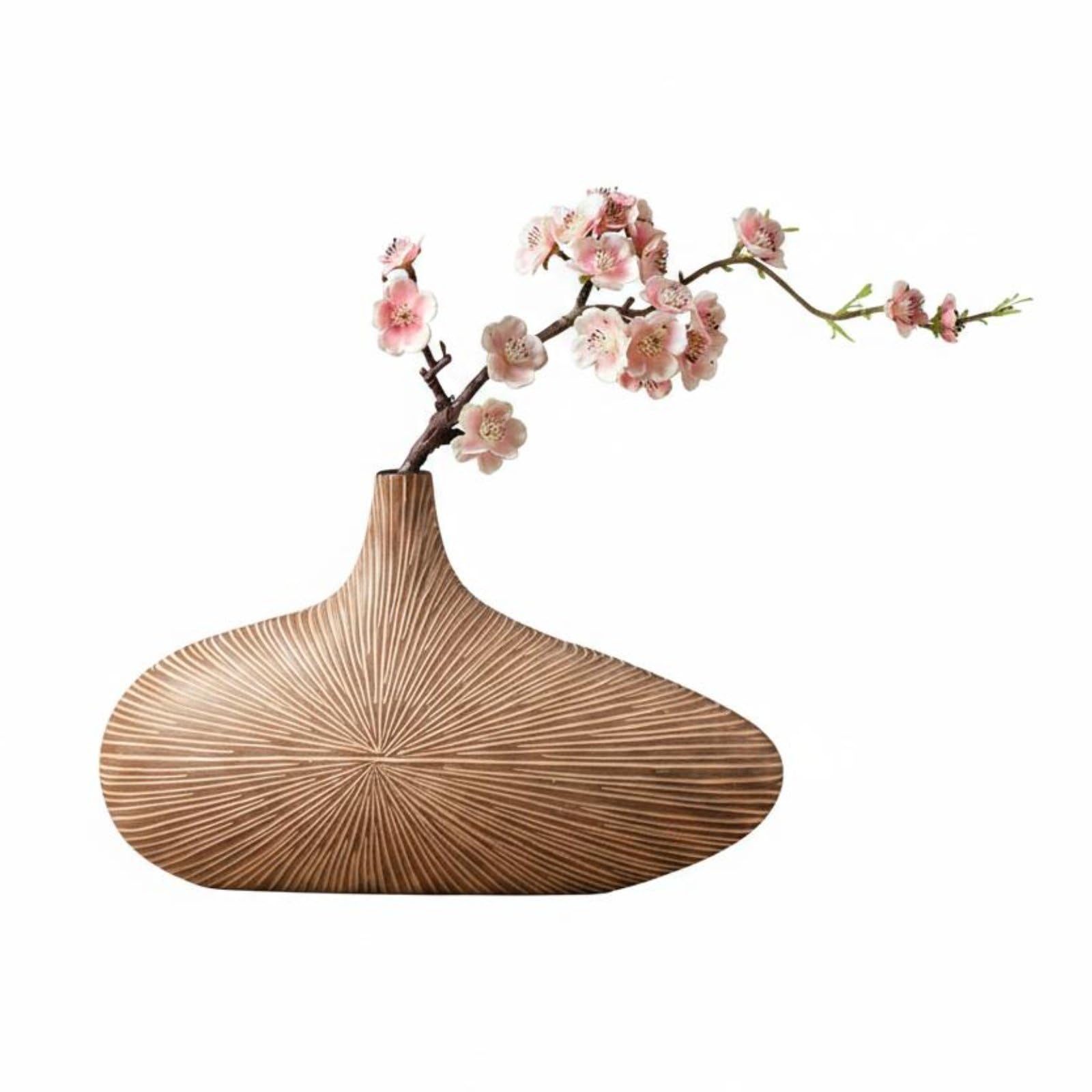 Vase silhouette sculpturale décoratif petit format pour meuble de salon