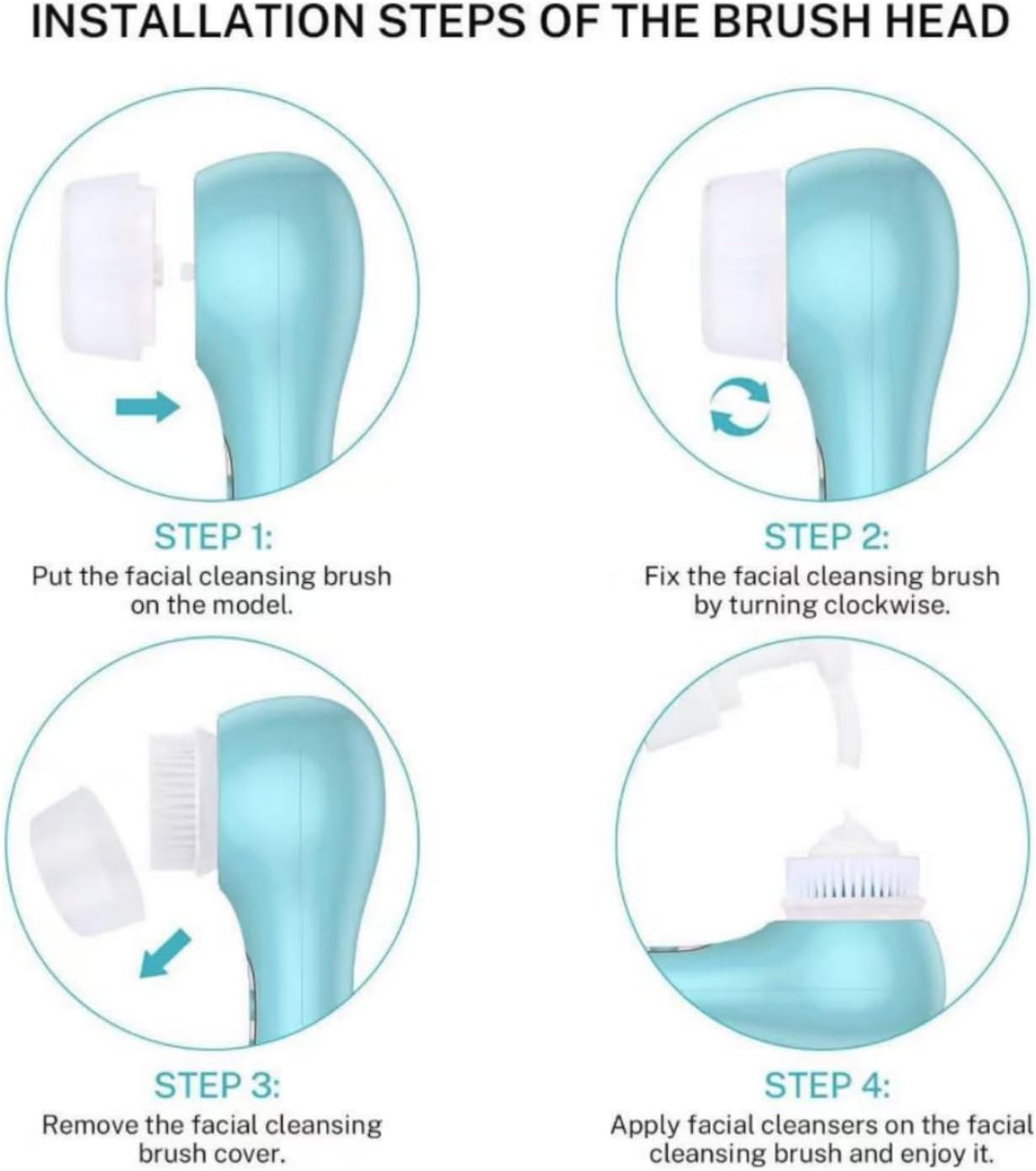 Facial Cleansing Device 2026 NEW Mia 2 Facial Cleansing Instrument Whitening Replace The Brush Head (Pink)