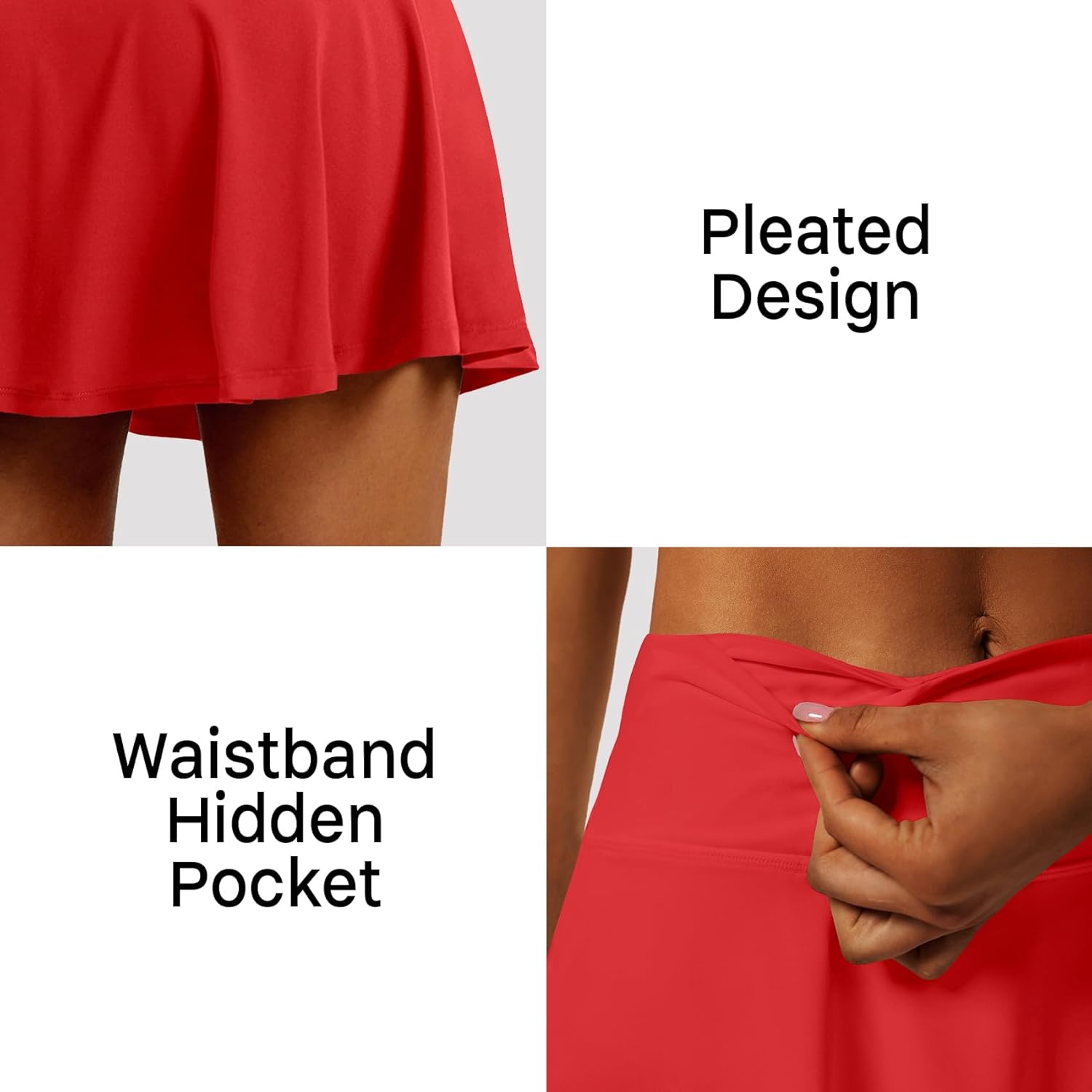 LXNMGO Women's High Waist Pleated Tennis Skirt with 4 Pockets Lightweight Athletic Golf Skorts Skirts for Running Workout - Image 4