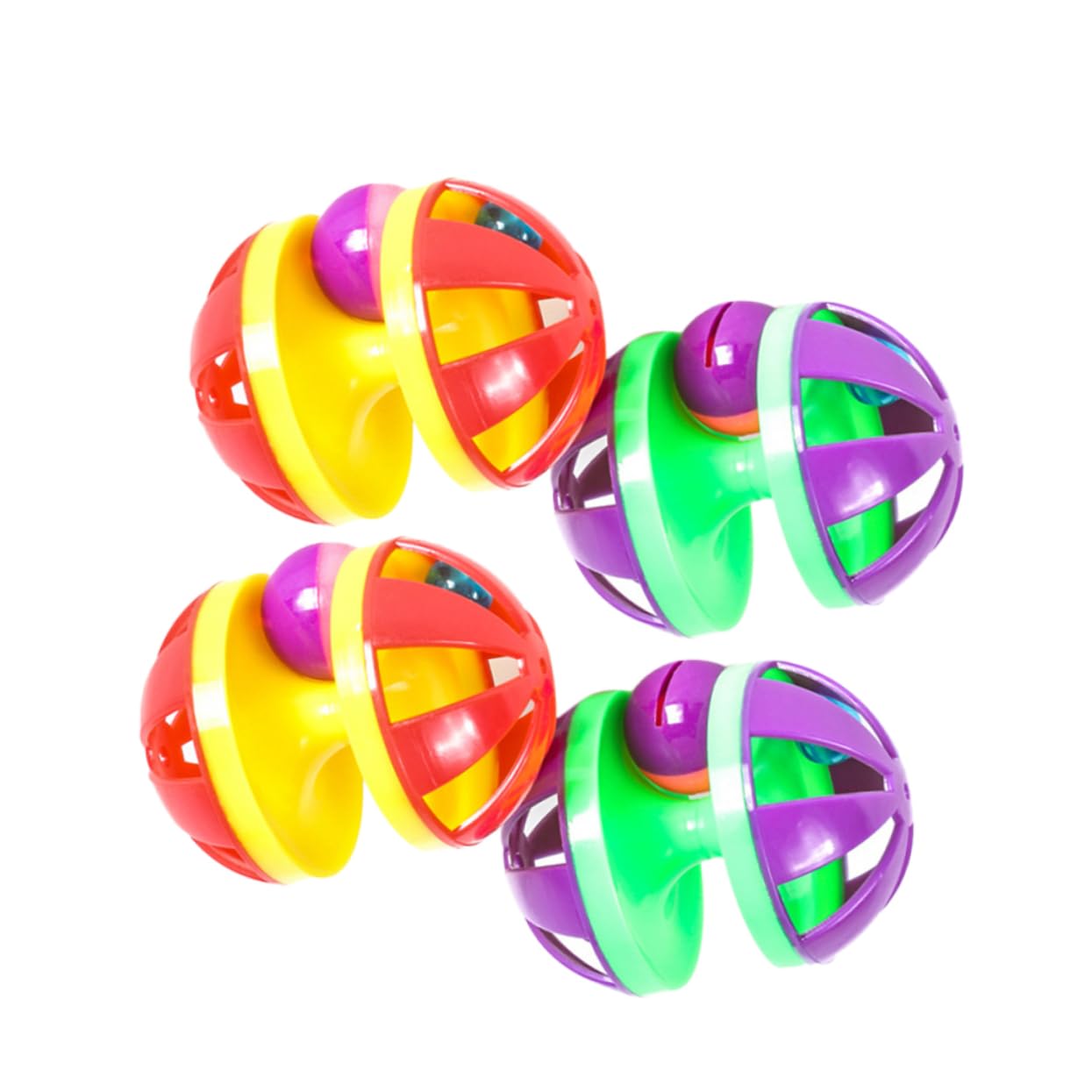 BESTonZON 4pcs Cat Ball Creative Interactive Plastic Balls for Cats Durable Pet Supplies Design for Engaging Playtime Bonding with Your Feline Friend Random Color