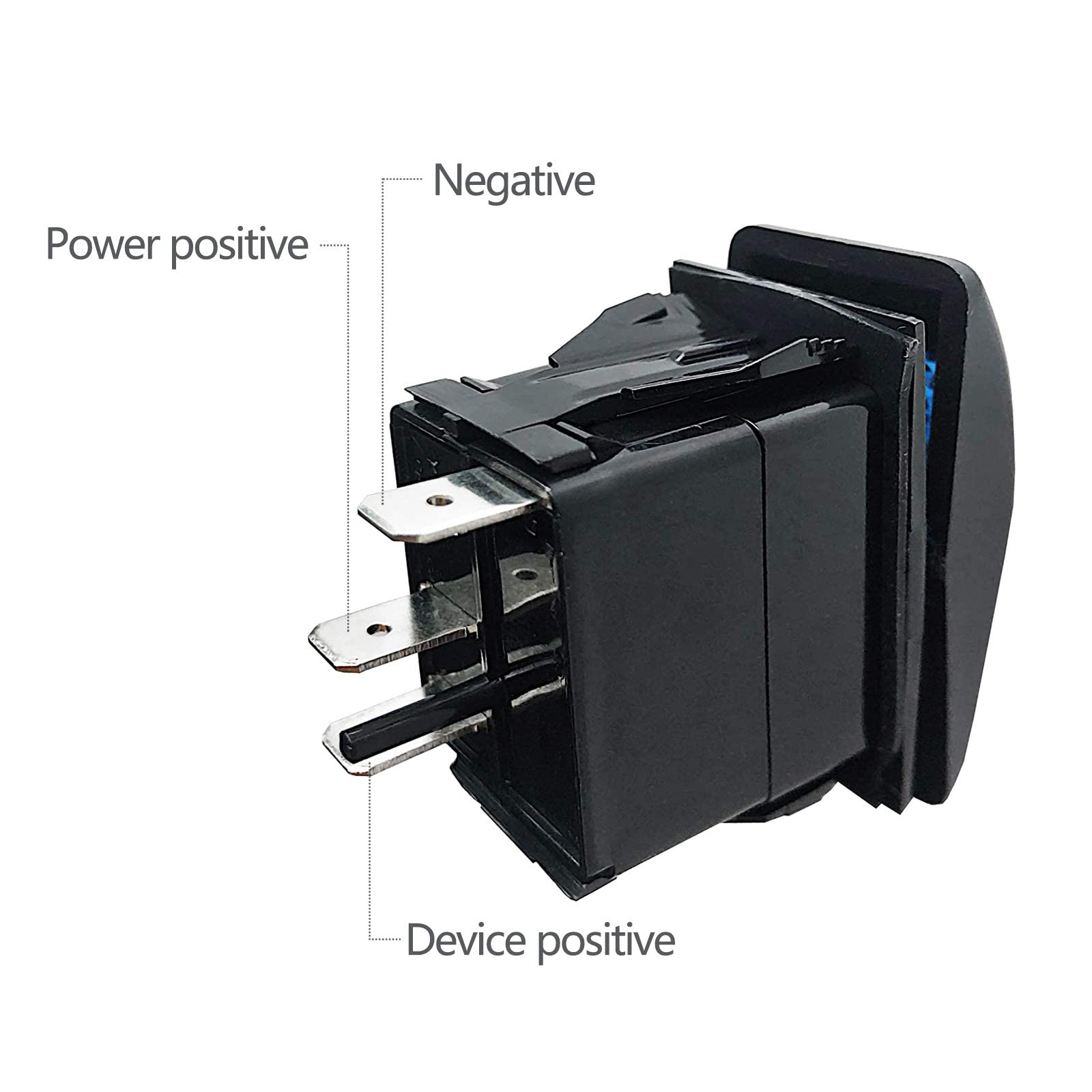 Buy Xislet 3Pin/Blue UTV LED Rocker Switches Compatible with Polaris