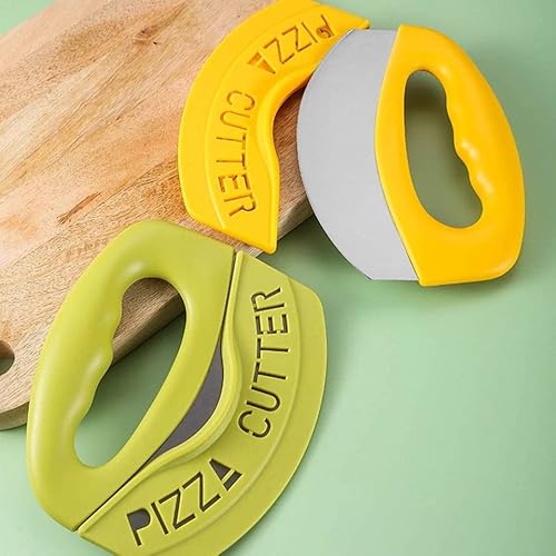 vidoelettronica Coupe-pizza Roulette à pizza en acier inoxydable professionnel haute qualité avec aiguisée Lame à pizza avec sauvalama et poignée antidérapante, lavable au lave-vaisselle Cover