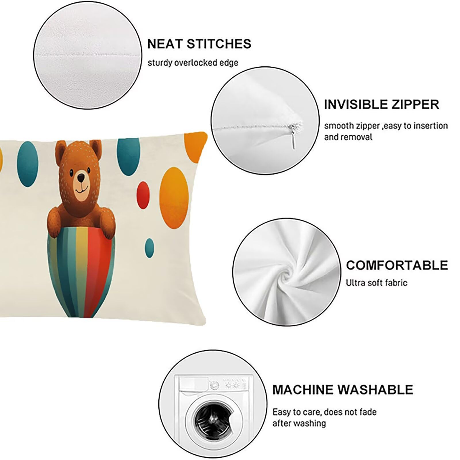 Federe Cuscini Marrone Federe Cuscino Letto Animale60x180cm Velluto Copricuscini, Divano Morbida e Traspirante Cerniera Invisibile Con Invisibile Cerniera Ecologica Lavabile per Letto o Divano C0C397