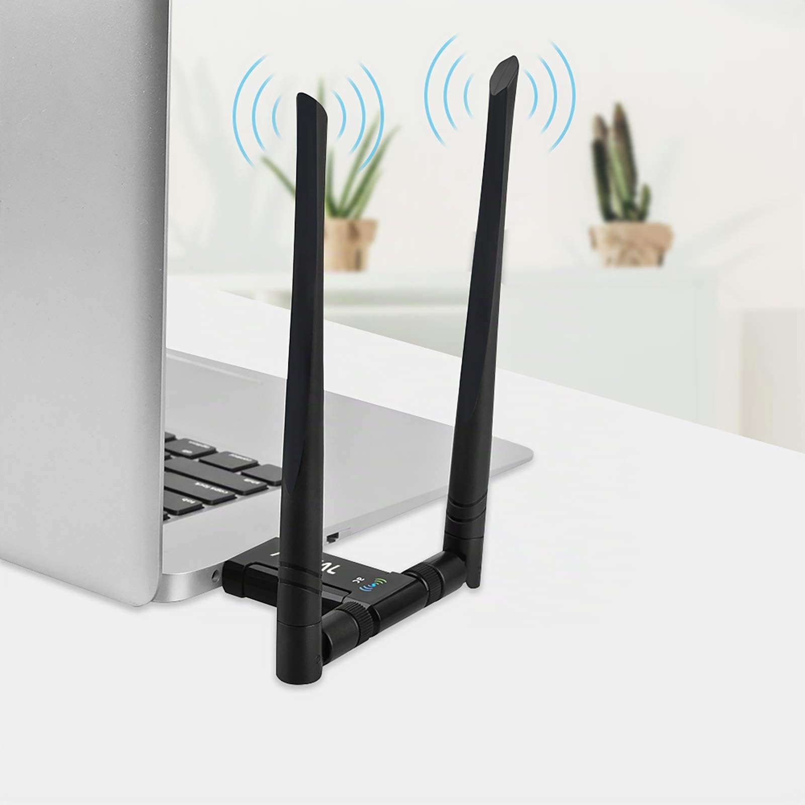 Clé WiFi AC1200Mbps, Dongle WiFi, WiFi USB, Adaptateur USB WiFi puissante avec Un Socle USB 3.0 et Un Câble d'Extension de 65cm Garantie 2 Ans, Compatible avec Windows 10/8.1/8/7 et macOS pour PC