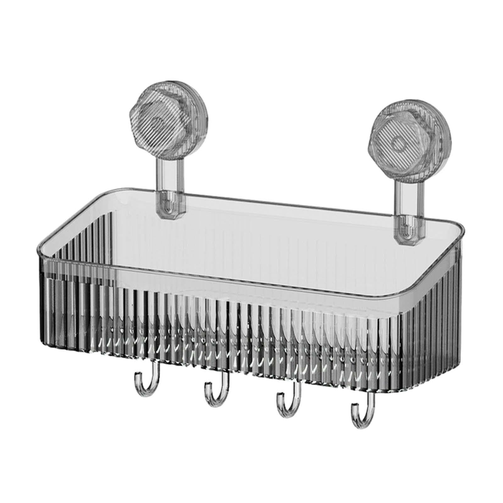 Versatile Shower Caddy with Strong Suction Power Suction Cup Shower Basket Simple Wall Mounted Shower Shelf Practical Shower
