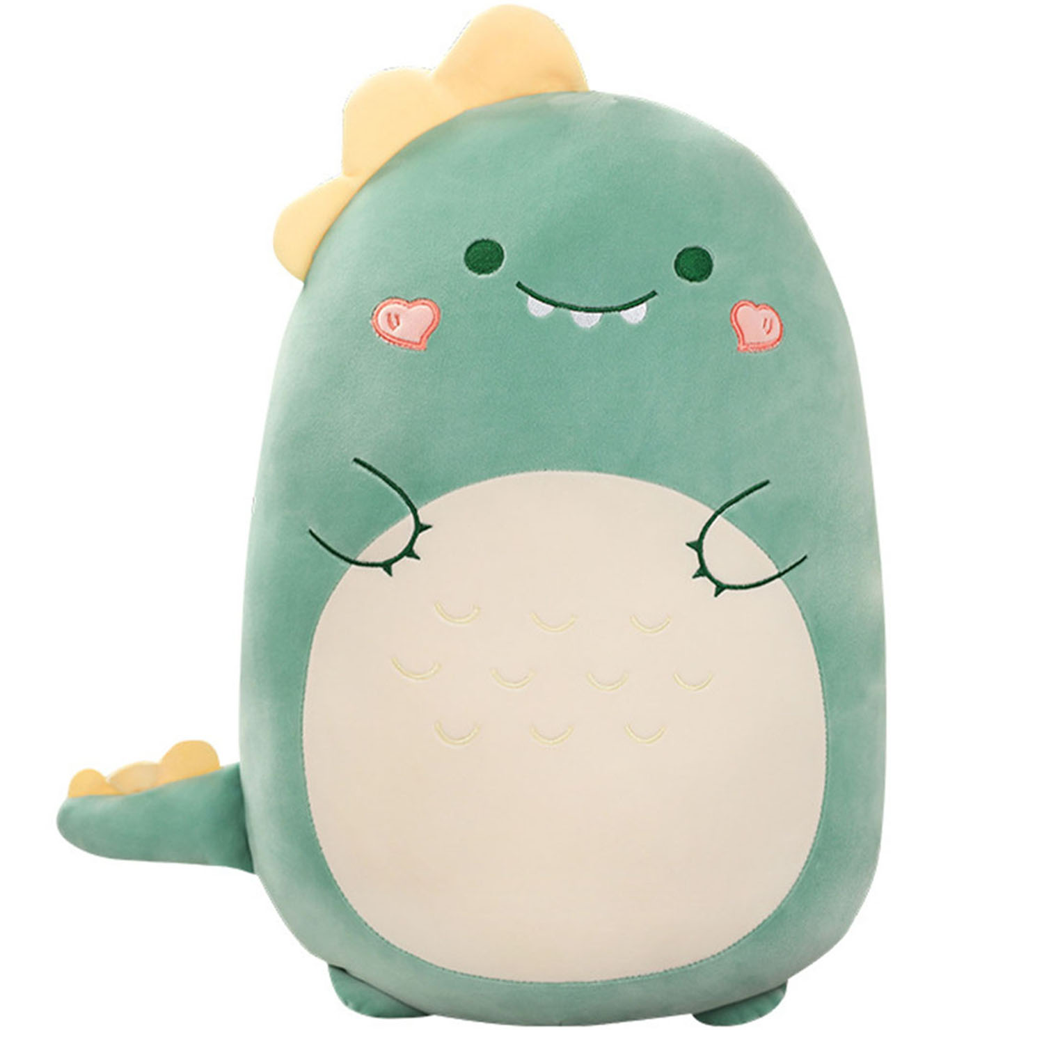 Peluche Dino Lestée – Oreiller Doux En Forme De Dinosaure – 30-35 Cm – Rose Ou Vert – Jouet Câlin Pour Enfants