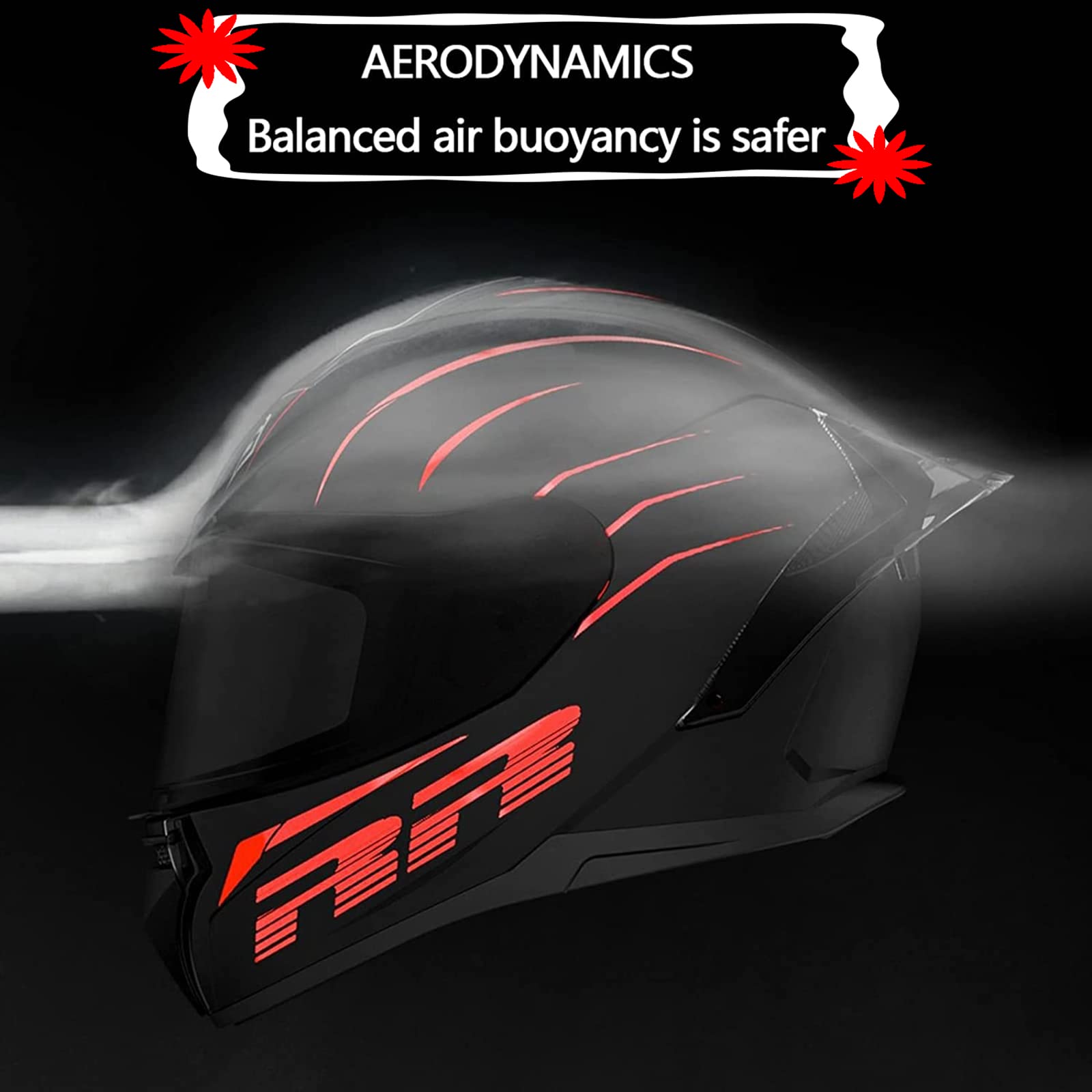 Amazon.com: RUANLOV Motorcycle Full Face Helmet, Flip Up Front Motorbike  Helmet,DOT/ECE Approved Integrated Helmet,Full Face Flip Up Helmet,  Multiple Vents Motorbike Helmet for Adults (H XL=61~62CM) : Automotive