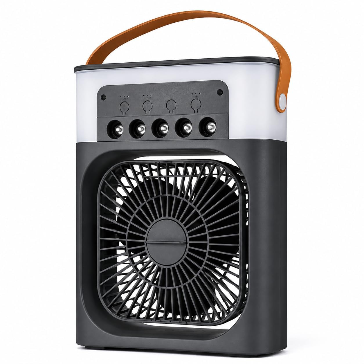 Single Spray Fan | High-Efficiency USB Powered Mini Mist Fan | Button-Controlled Portable Personal Air Cooler |Cooling Fan for Home, Office, Travel & Outdoor Use | Black-image-36