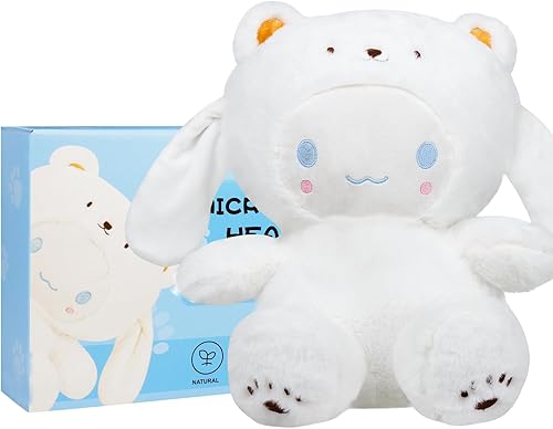 Almohadilla térmica para microondas, animales de peluche calentables para el período, alivio del dolor de calambres, linda almohada suave y