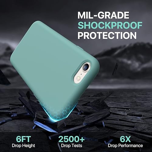 Miniatura 1040 de Miracase Funda diseñada para iPhone 13 Pro Max con protector de pantalla, [forro de microfibra suave antiarañazos], funda protectora de silicona