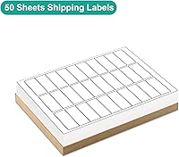 Vista 122 de MFLABEL 2x4 Shipping Labels - 25 Sheets (250 Labels) for Laser & Inkjet Printers, 10-UP FBA Address Stickers, Matte White Self-Adhesive Mailing