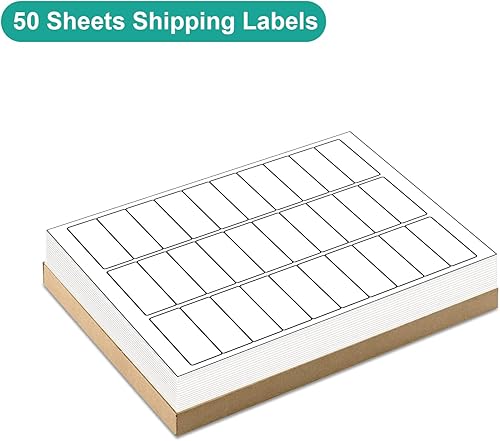 Miniatura 122 de MFLABEL 2x4 Shipping Labels - 25 Sheets (250 Labels) for Laser & Inkjet Printers, 10-UP FBA Address Stickers, Matte White Self-Adhesive Mailing