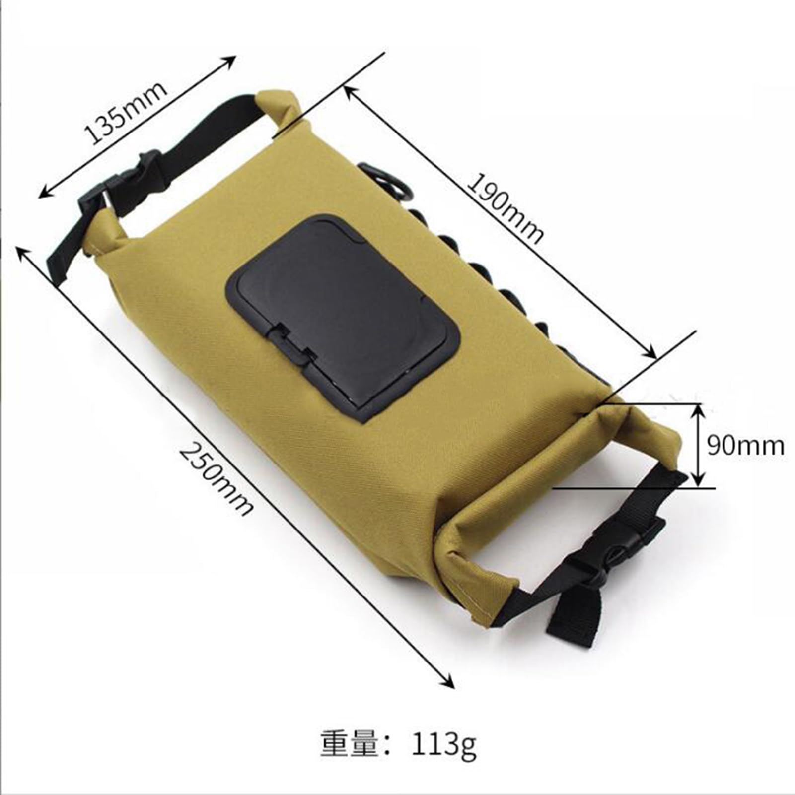 Tragbare Feuchttücher-Tasche mit Klappdeckel, kompakter Canvas-Tücherhalter für Outdoor-Camping und Wandern, reisefreundliches Design, 25 x 13,5 x 9 cm