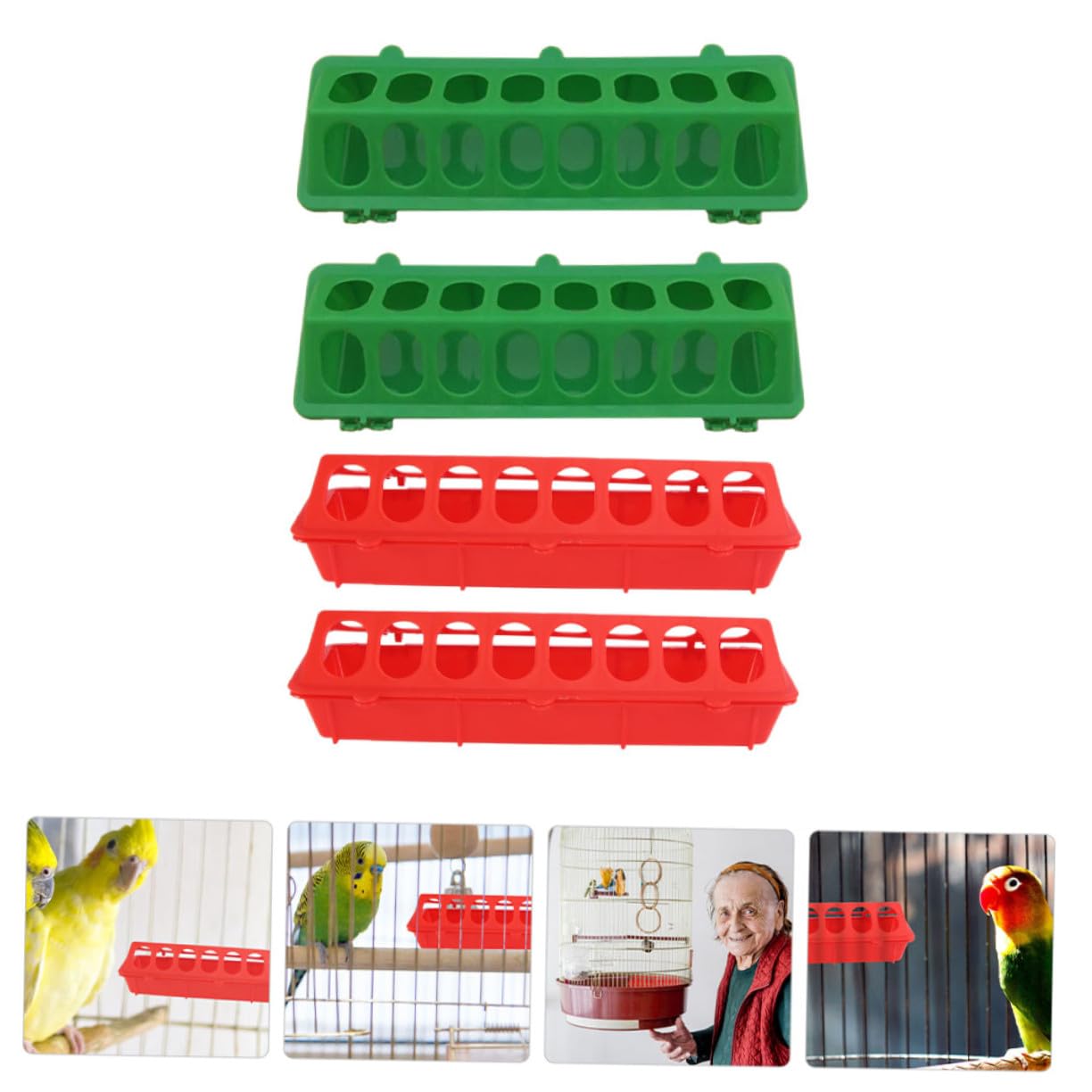 4 pièces Mangeoire pour Pigeons Capacité Large Alimentation Pratique pour Petits Oiseaux et Poulets pour Élevage Domestique