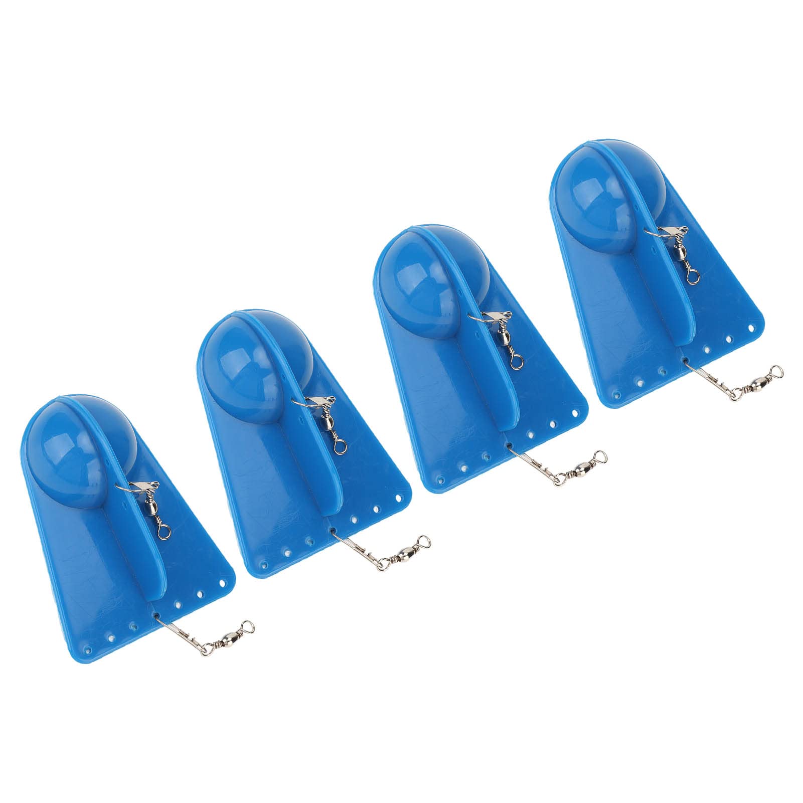 RiToEasysports 4 Piezas de Tabla de Buceo de Pesca, Herramientas de Pesca de Tabla de Buceo, Tabla de Buceo de Pesca de Plástico Azul, Herramienta de Pesca de Vientre Redondo para Pesca en