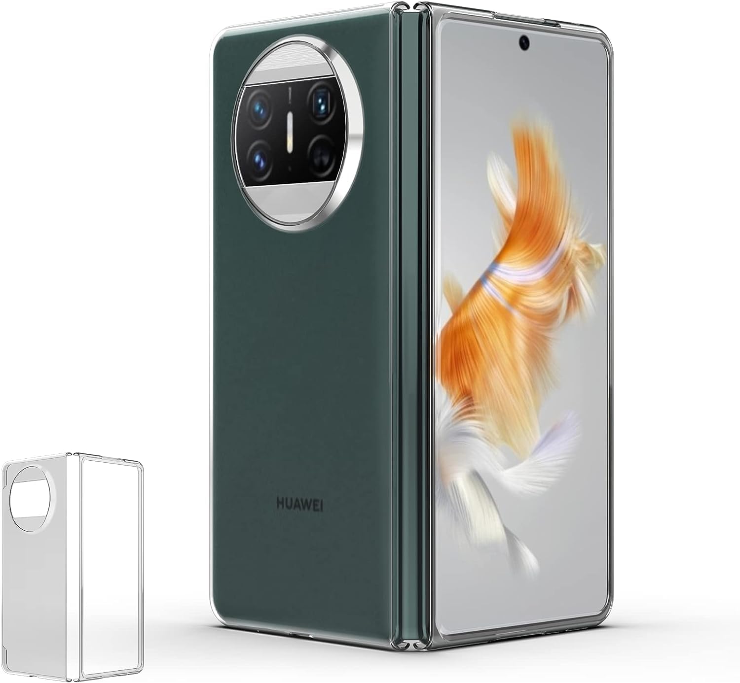 Transparent Shockproof Case for Huawei Mate X3 Case Anti-knock PC Hard Cover Ultra Crystal Transparent Protective Back Cover For Huawei Mate X3 Cover 2023 (Clear)