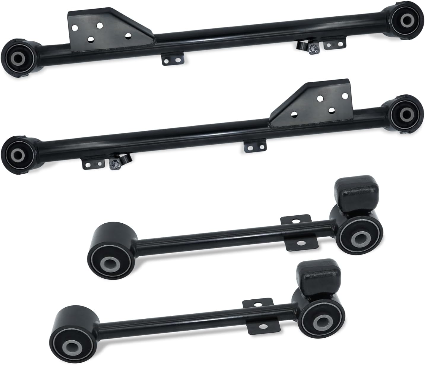 4pcs Rear Suspension Upper Lower Control Arm Trailing Control Arm Replacement for 1997-2004 Nissan Pathfinder 1997-2003 Infiniti QX4 K660905 K660904 K660903 905-802 905-803 905-804