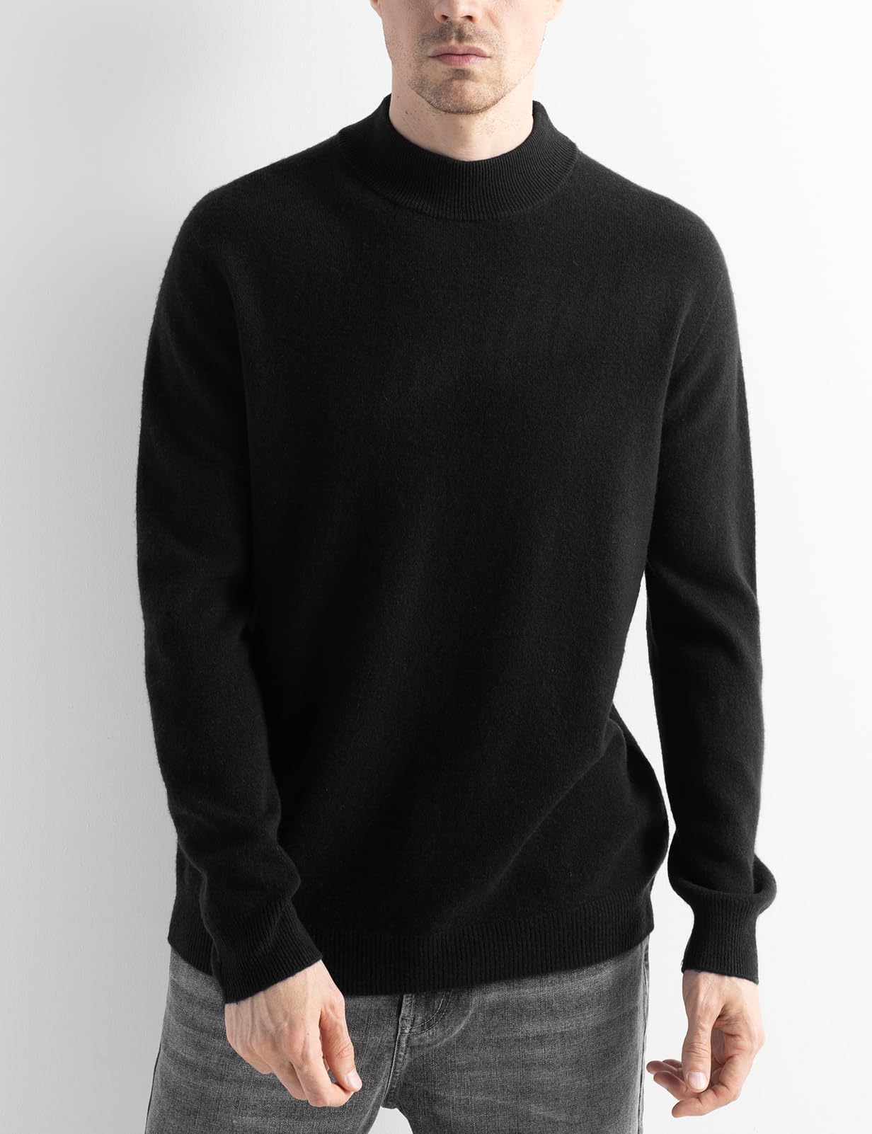 Chanyarn Maglione da uomo in 100% lana merino 2025 Autunno Inverno Prima Linea Pronto da Indossare Collo a lupetto Manica Lunga Maglione in Maglia Senza Cuciture