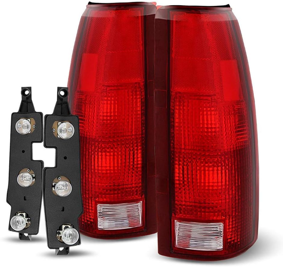 ACANII - For 1988-1998 Chevy/GMC C10 C/K 1500 2500 3500 Silverado Yukon Suburban Tahoe Tail Lights Lamps w/Circuit Board