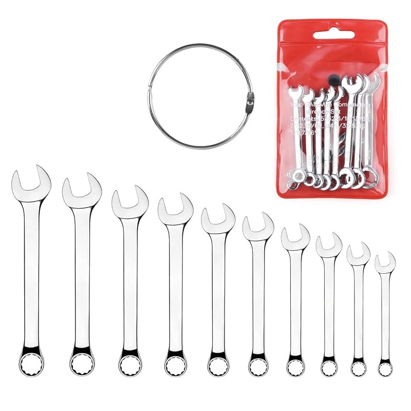 Kit de Mini Chaves Combinadas Ldirect em Aço Cromo-Vanádio, Métrico e SAE, 1 peça