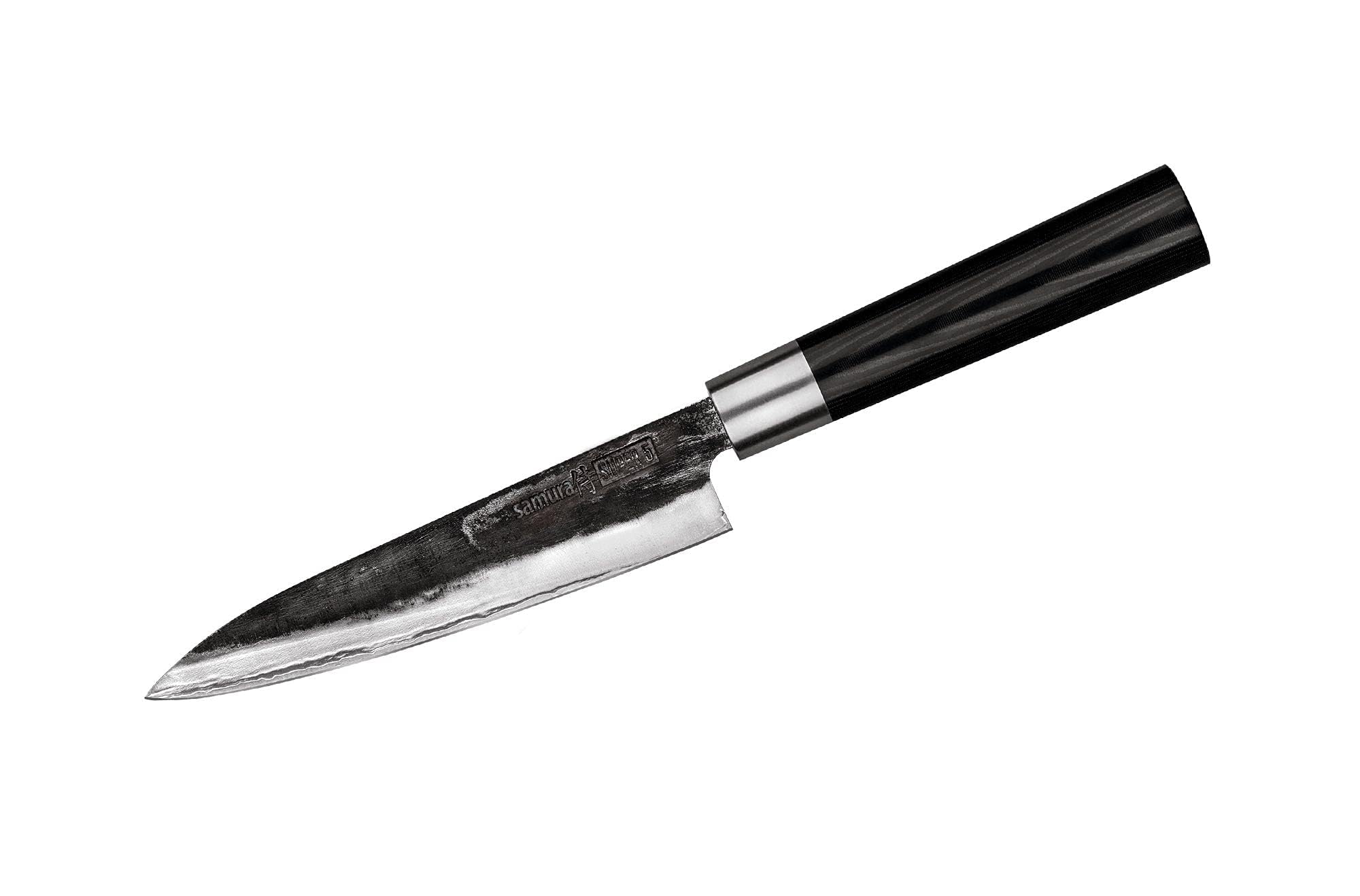 Samura Super 5 Set 3 Coltelli da Cucina Giapponesi Nakiri Santoku Filettare