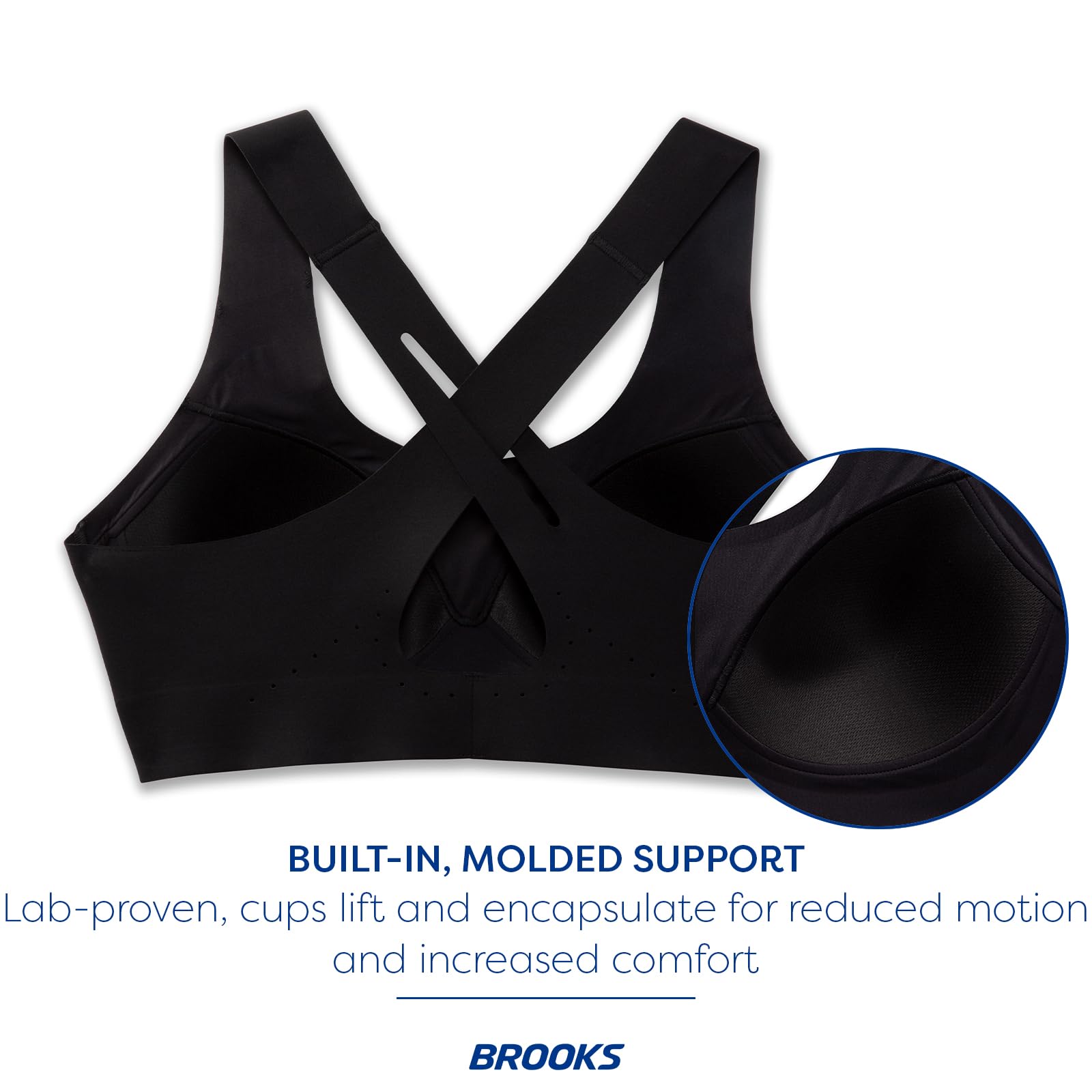 Brooks Dare Crossback - Reggiseno da corsa da donna, per corsa, allenamento e sport ad alto impatto, con il massimo sostegno