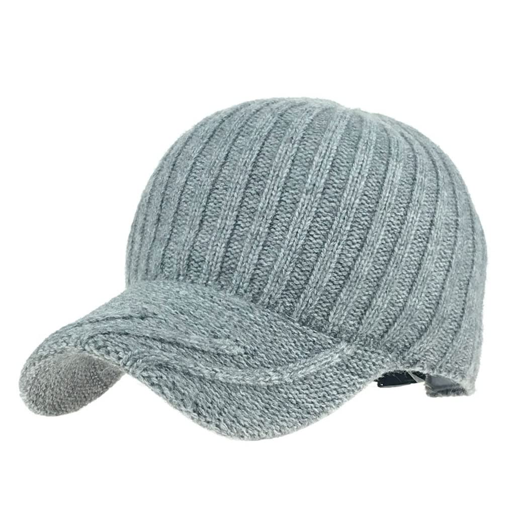 Cappello da Baseball Lavorato a Maglia Cappello Casual Cappelli Casual Hip Hop Baseball Caps Coreano Uomo Cappello Invernale Femmina(C)