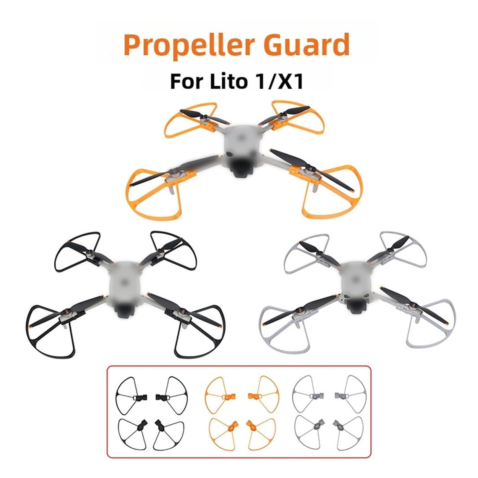 Propellerabdeckung, Kompatibel For DJI Lito 1 X1, Schutz | Robuster Kunststoff, Aufbewahrung for Drohnentransport, kratzfester Fallschutz, for Lito 1 X1(Black)