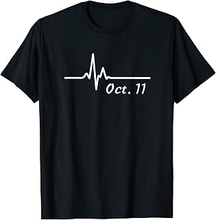 October 11th Anniversary Tshirt Birthday Couple Wedding Gift T-Shirt