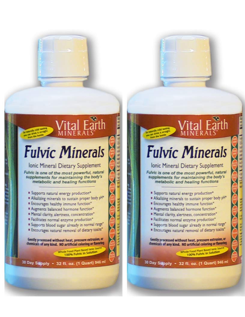 Vital Earth Minerals Fulvic Minerals 32 Fl. Oz. 2 Pack 1 Month