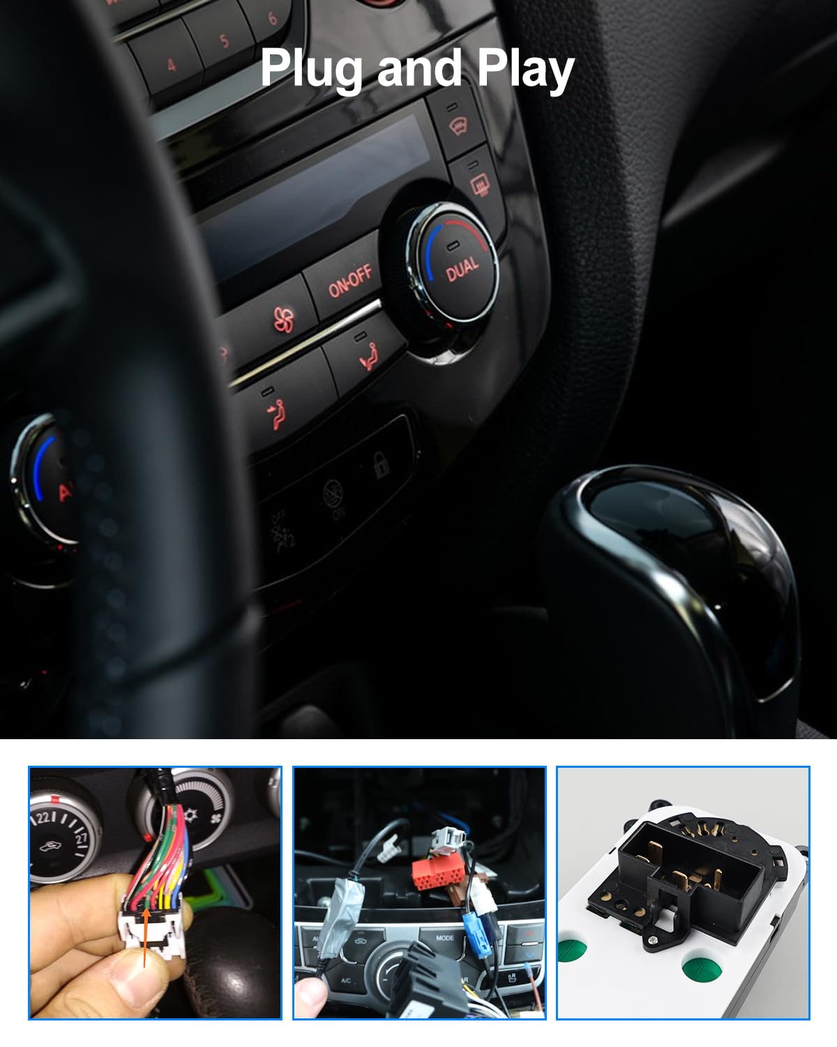 Climate Control Module Fits for Dodge Dakota Ram 1500 Ram 2500 2001-2005, HVAC Control Panel Replace 599-212