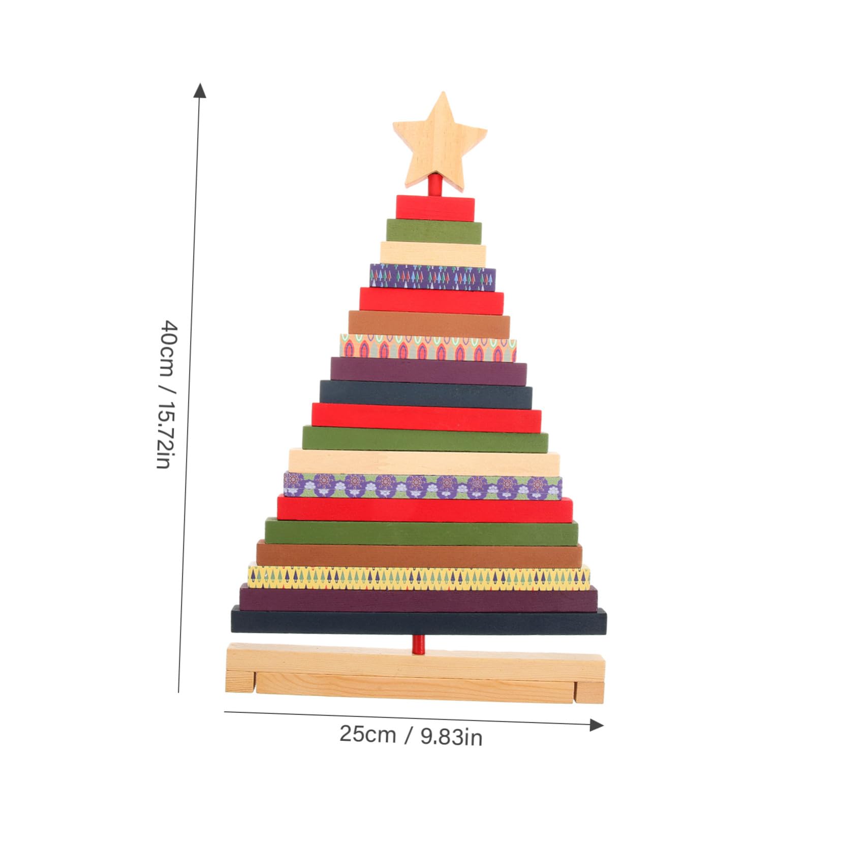 Árbol De Navidad Artesanal Giratorio De Madera Decoración para Mesas y Ventanas Adorno para Oficinas y Eventos Navideños
