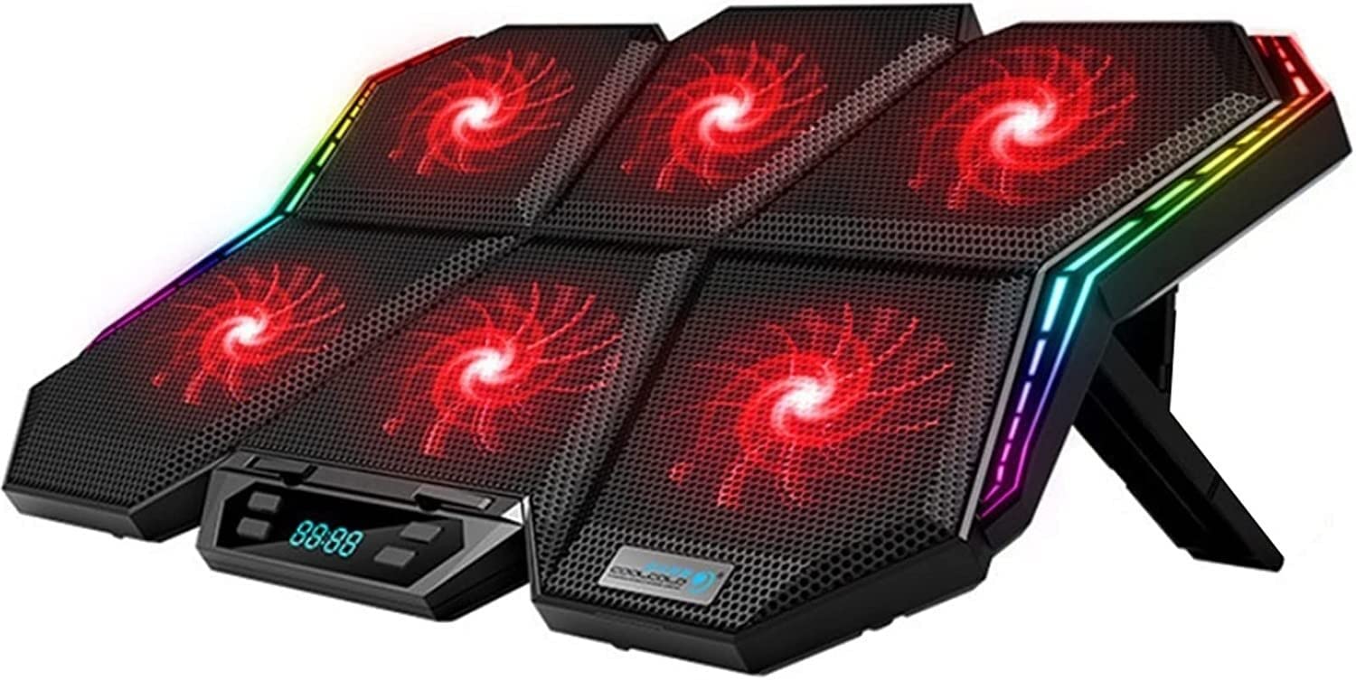 Chłodzenie Laptopa Podkładka Chłodząca do Laptopa Podkładka Chłodząca Do Laptopa Do Gier, Podstawka Pod Laptopa Z Podwójnym Wentylatorem 2 Porty USB Szybkie Rozpraszanie Ciepła Podstawka Chłodząca do
